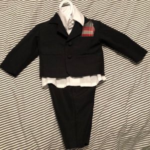 Black Baby Suit vest, jacket and pants